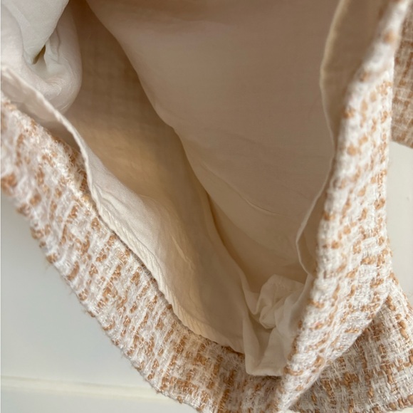 TCEC Black and White Tweed Puff-Sleeve Jumpsuit - Picture 9 of 12